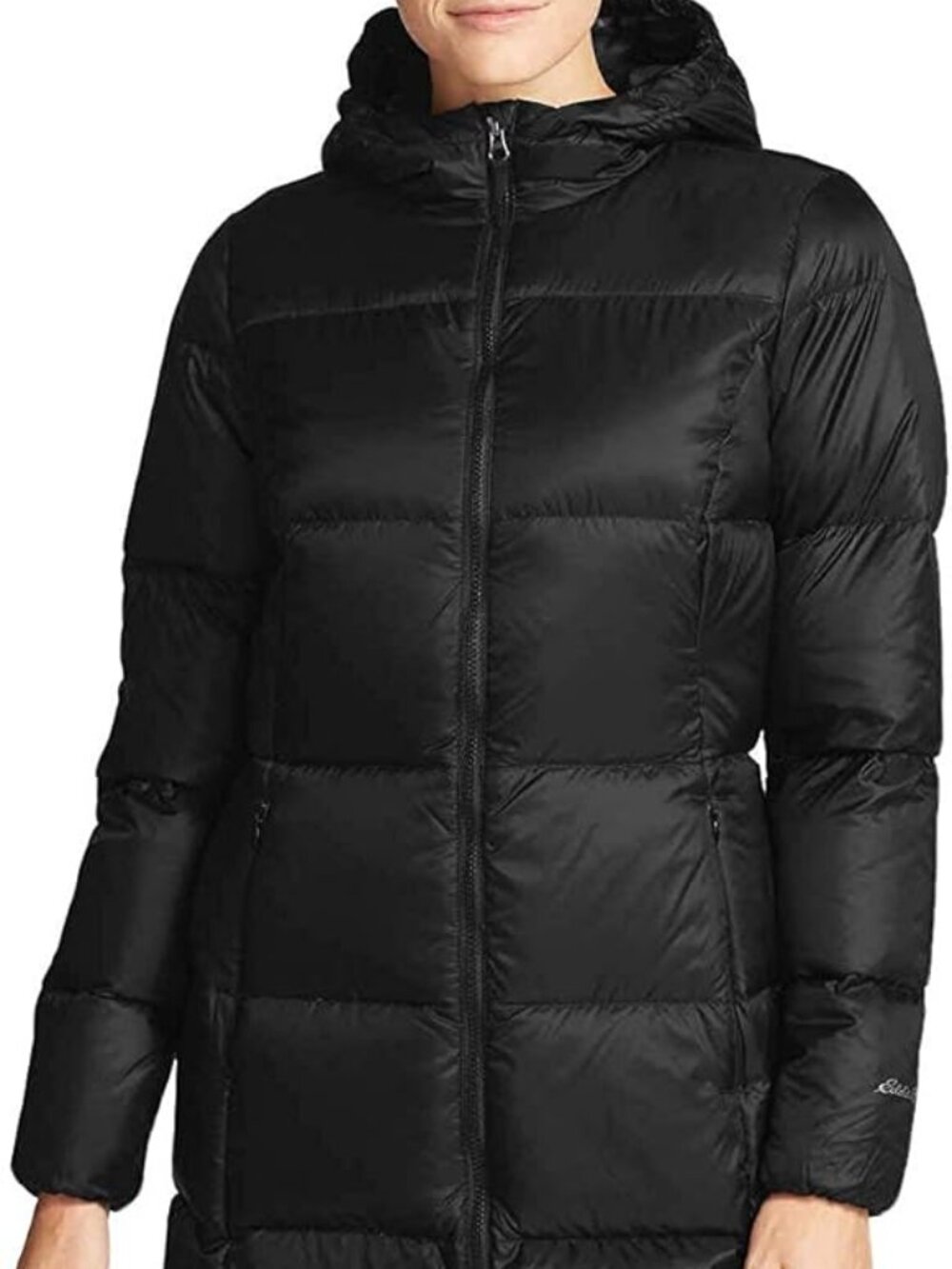 Eddie Bauer‎ 550 Luna Peak Down Parka Black Hooded Puffer Jacket Womens XXL 2X